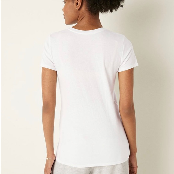 XXL NEW VICTORIA’S SECRET PINK RAINBOW STUDDED PERFECT TEE - Picture 4 of 5